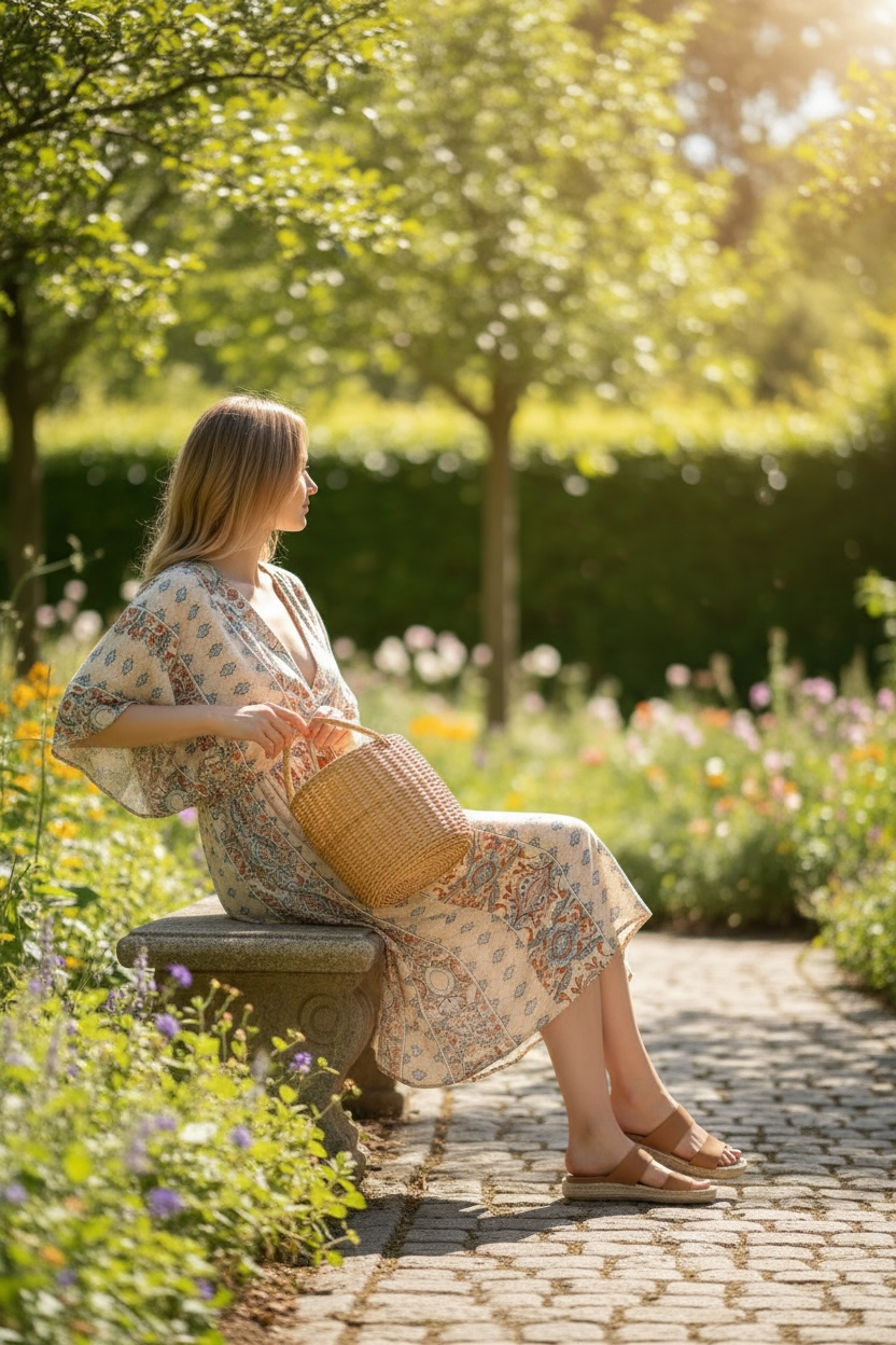 Boho midi dress