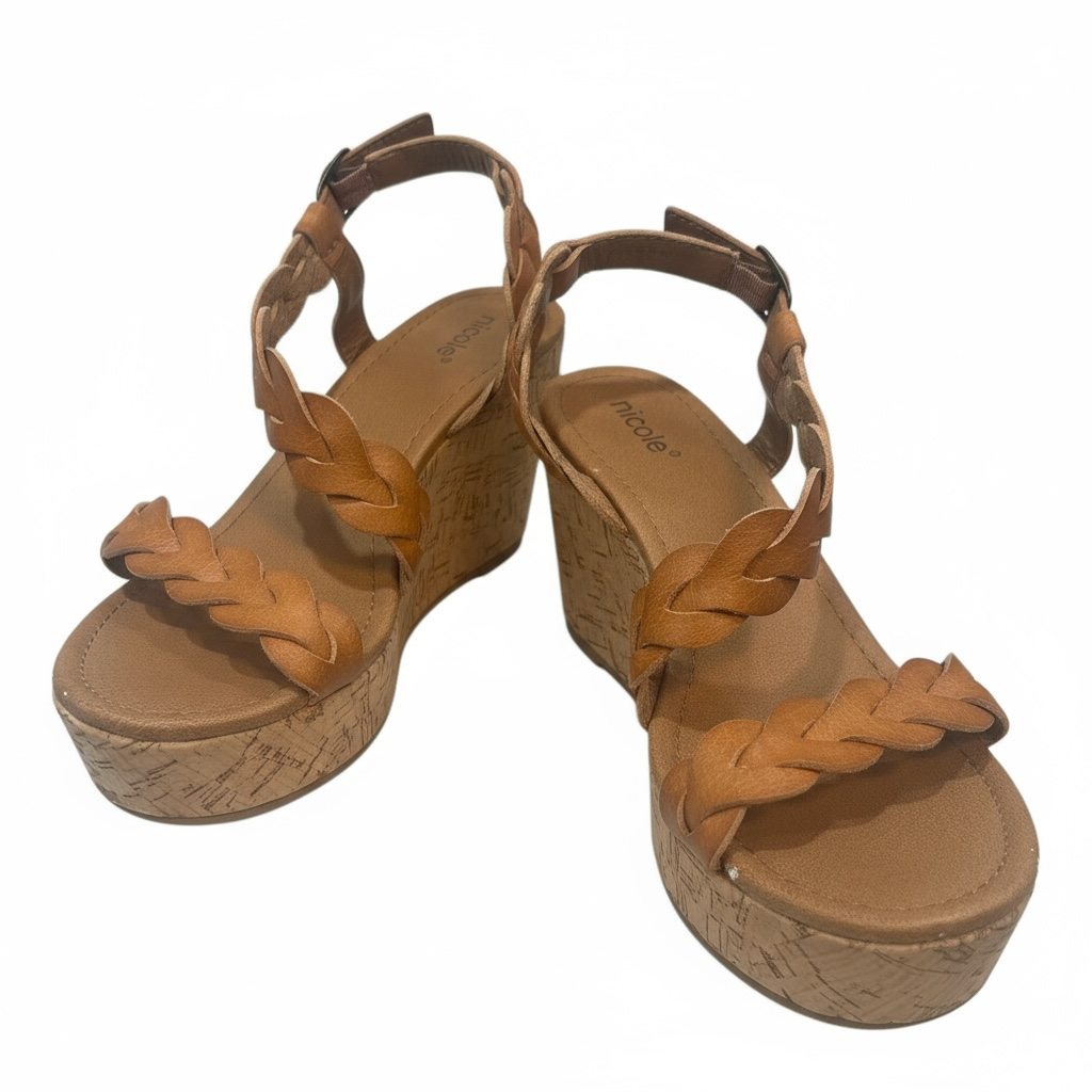 Braided straps Wedges-Nicole