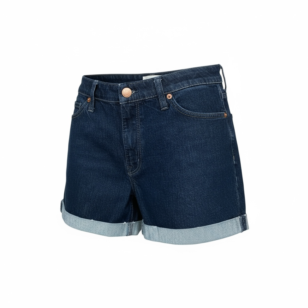 Denim Cuffed Short-Universal Thread