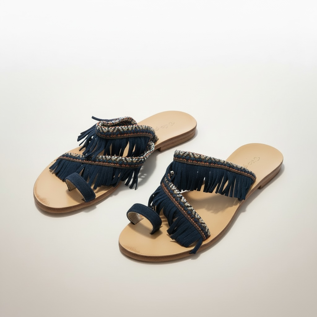 Fringe flip flops-Unbranded
