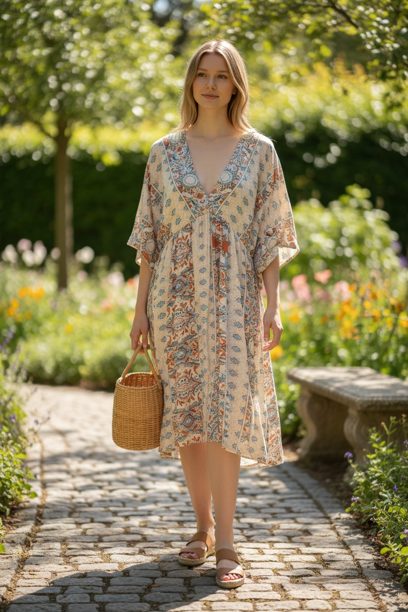 Boho midi dress