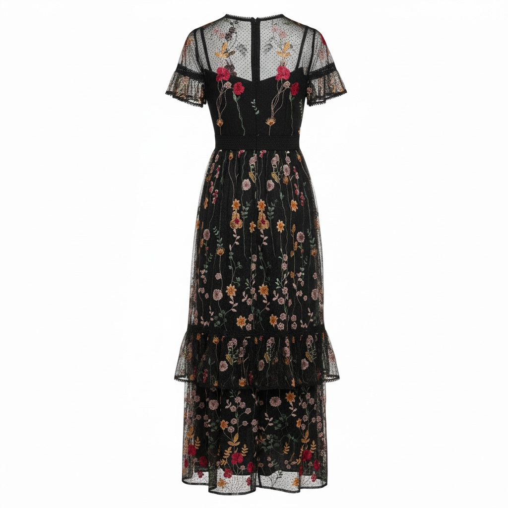 Floral Tulle dress-boutique