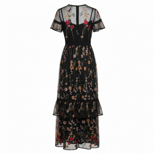 Floral Tulle dress-boutique