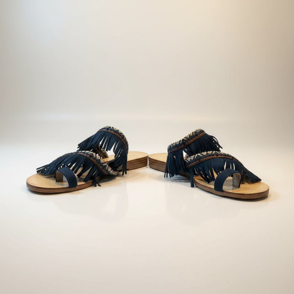 Fringe flip flops-Unbranded