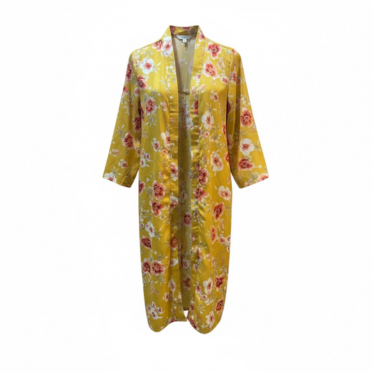 Yellow floral Duster-NY and Co