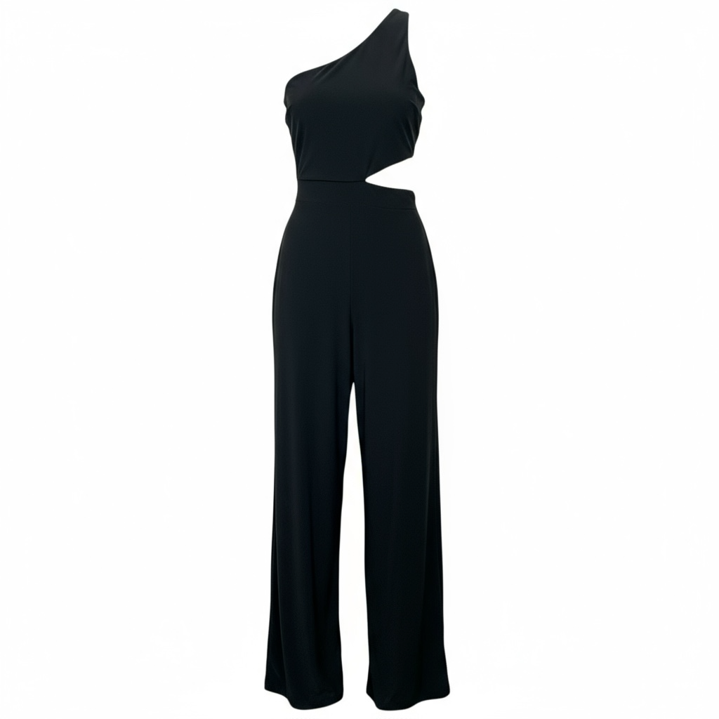 Black one shoulder jumpsuit- 2 Saints