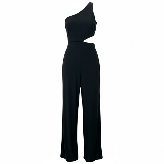 Black one shoulder jumpsuit- 2 Saints