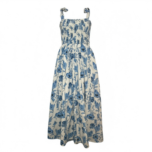 Blue and white floral dress- Brand