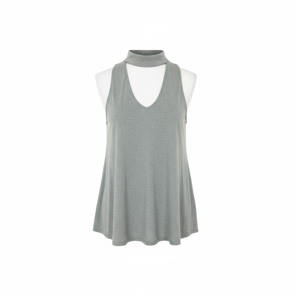 Mock Neck tank with V cut out- Abercrombie