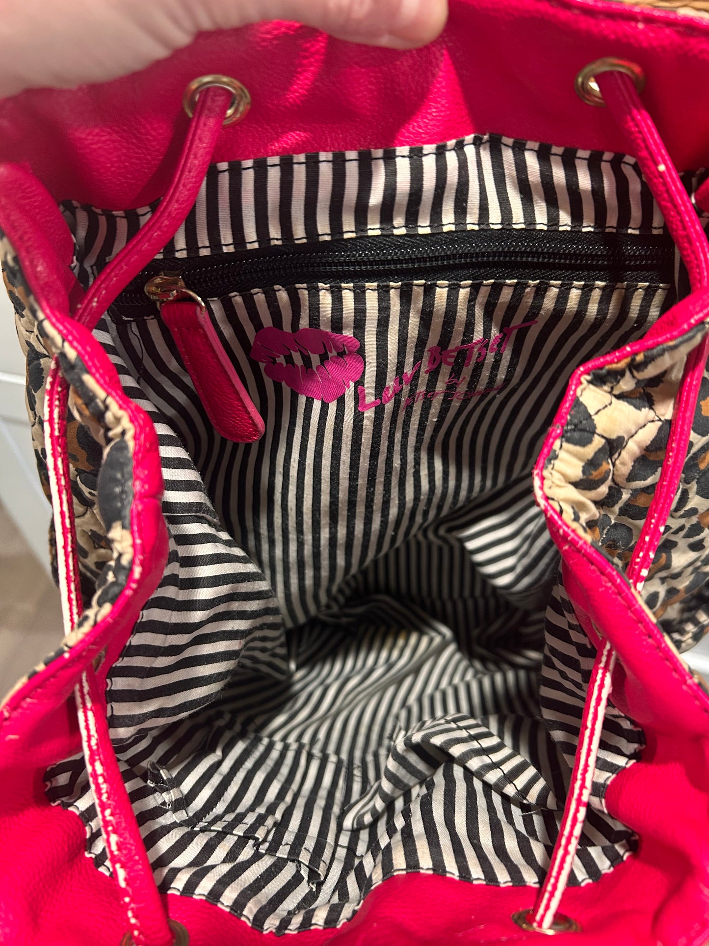 Leopard backpack by Betsey Johnson