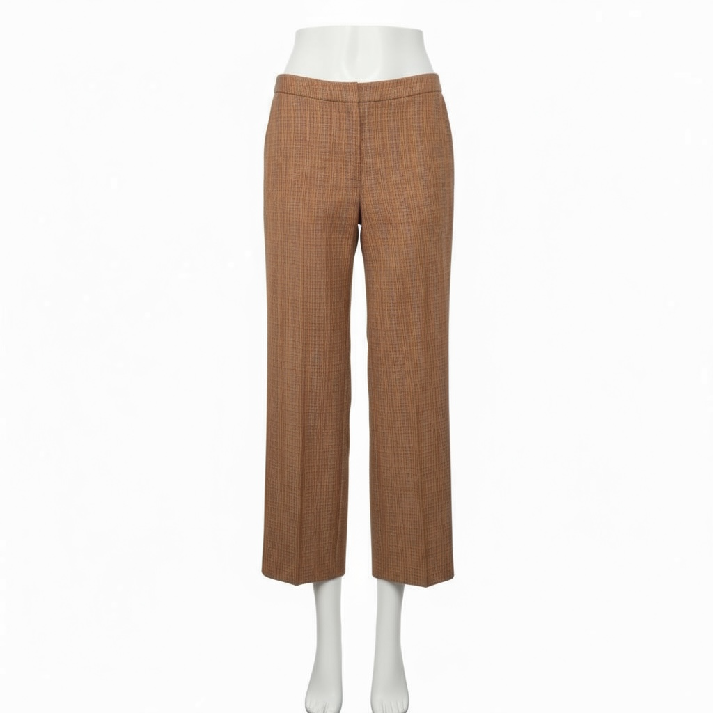 Plaid Cropped Casual Pants-Doncaster