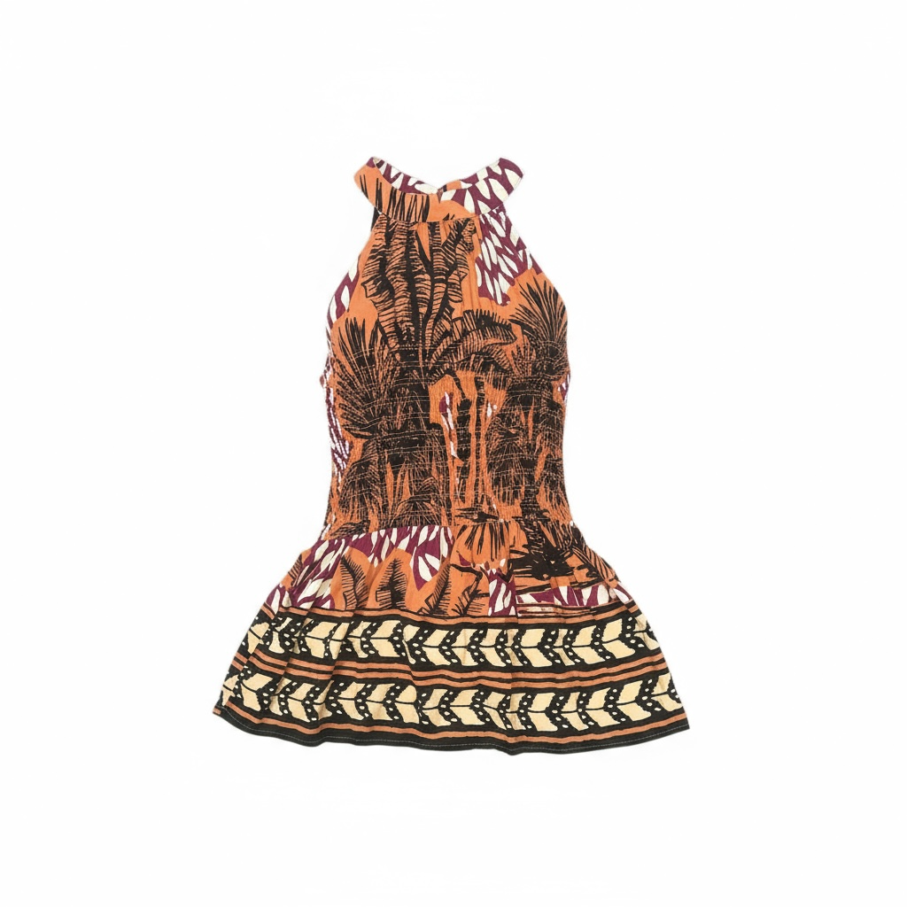 Multicolor peplum tank top-Christian Sirano