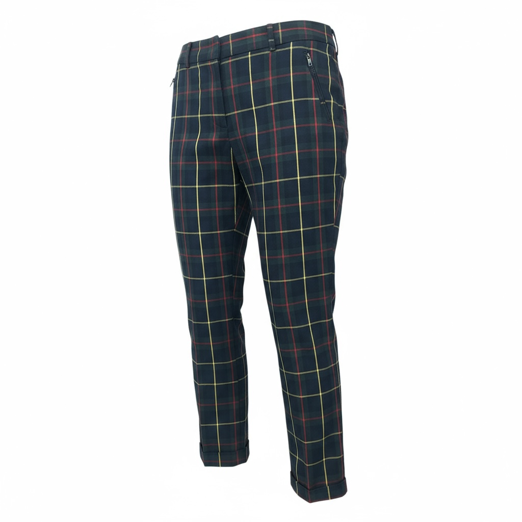 Plaid Cropped Pants-Pedro del Hierro