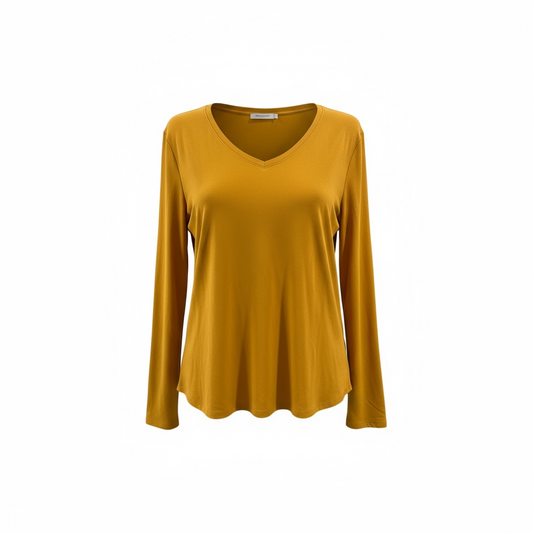 Yellow V-neck-No Boundaries