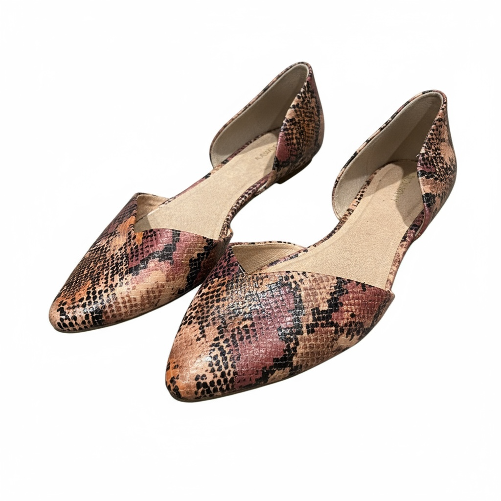Snakeskin Printed Flats- Old Navy