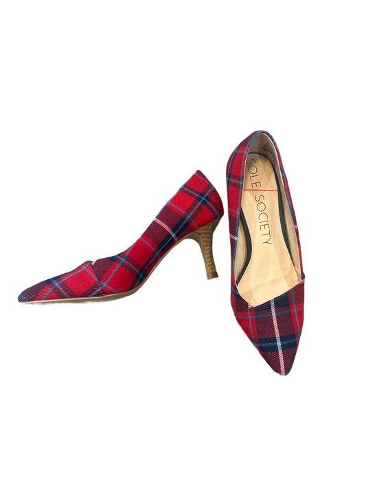 Plaid kitten heels by Sole Society