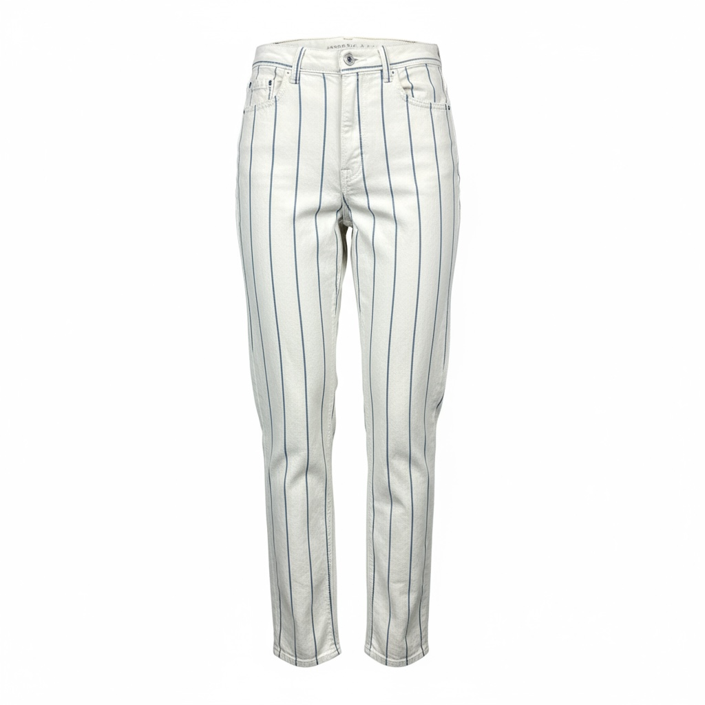 White and Blue stripped Jeans-American Eagle