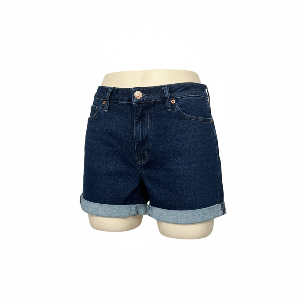 Denim Cuffed Short-Universal Thread