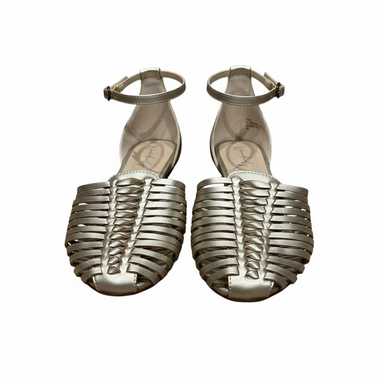 Gold and Silver Strappy Sandals-Wonderly