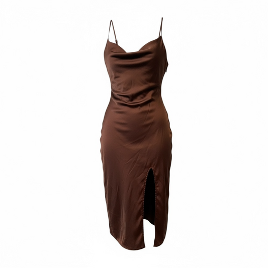 Brown Satin dress- Forever 21