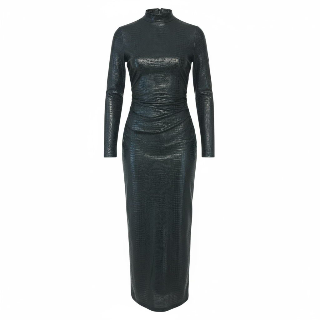 Black snakeskin dress=Shein