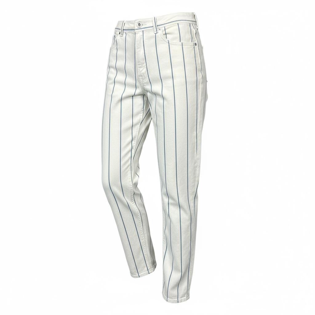White and Blue stripped Jeans-American Eagle