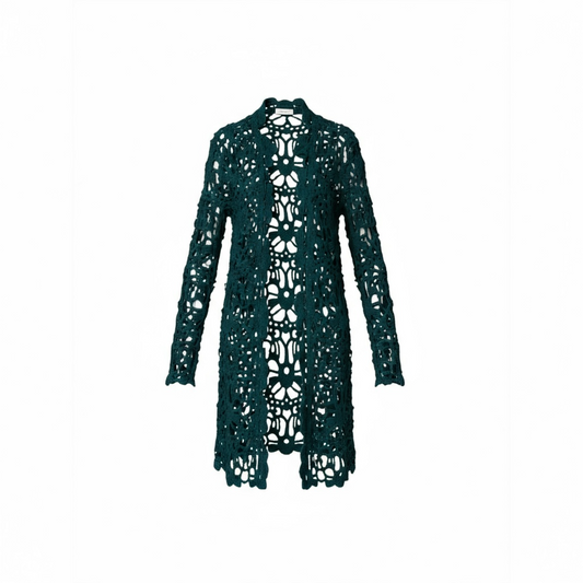 Green floral  cardigan-Chicos