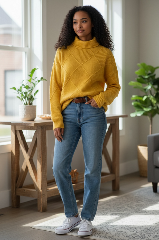 Turtle neck sweater-Unbranded