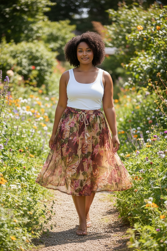 Floral Midi Skirt