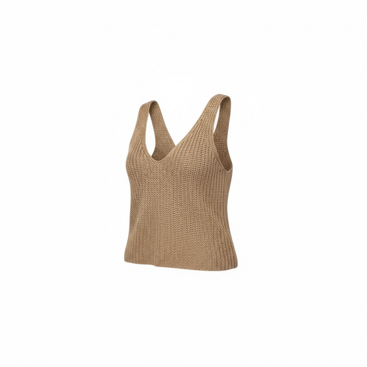 Sleeveless sweater top-Unbranded