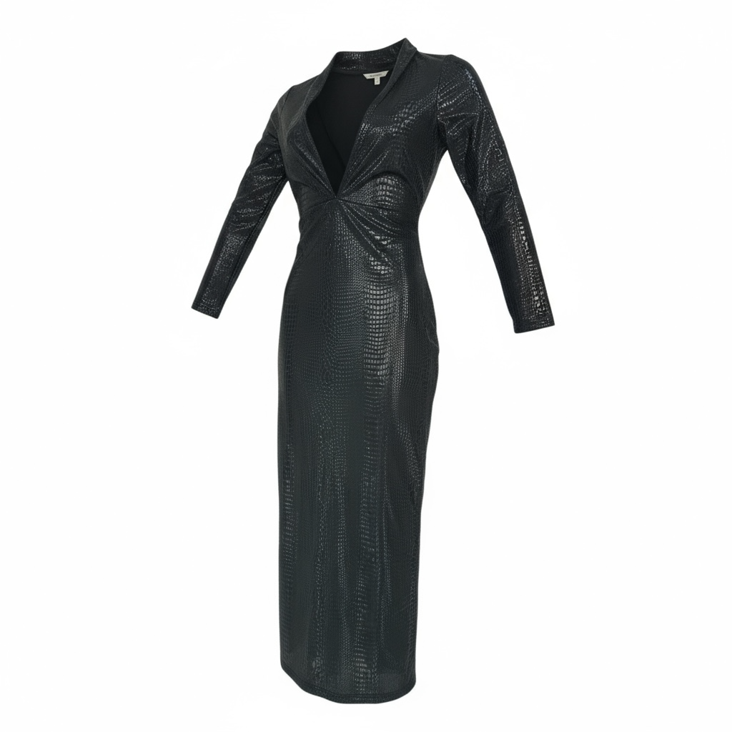 Black snakeskin dress=Shein