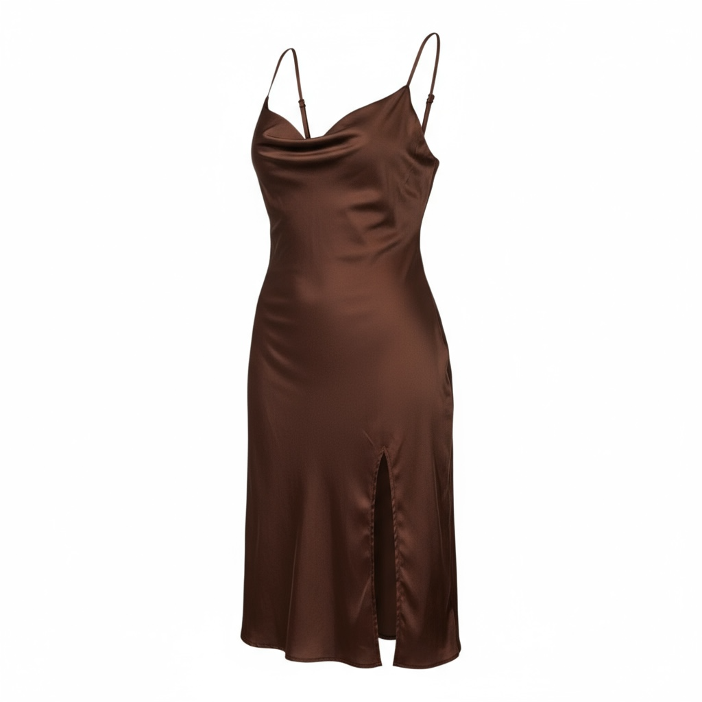 Brown Satin dress- Forever 21