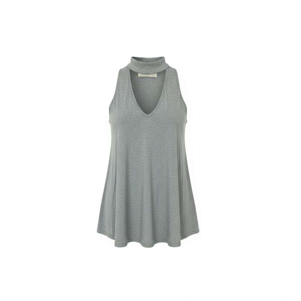 Mock Neck tank with V cut out- Abercrombie